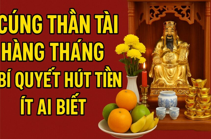 cúng thần tài hàng tháng – bí quyết hút tiền ít ai biết