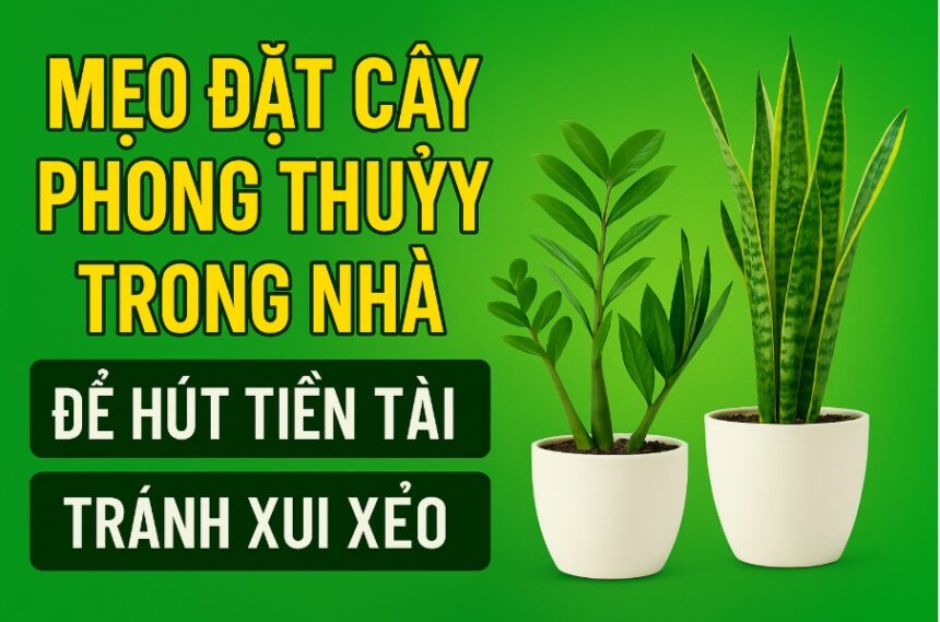 mẹo đặt cây phong thủy trong nhà thu hút tài lộc