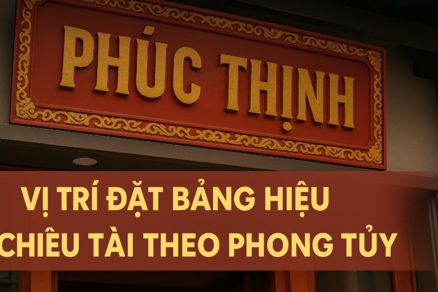 vị trí đặt bảng hiệu chiêu tài theo phong thủy bí quyết đón lộc, hút khách, làm ăn phát đạt