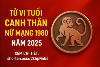 tử vi tuổi canh thân 1980 nữ mạng năm 2025 bình ổn là gốc – vượng tài là quả, phong thủy giúp ổn định cả hai